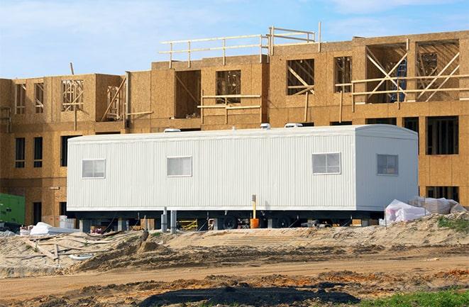 office trailers for rent at a construction site in Derby